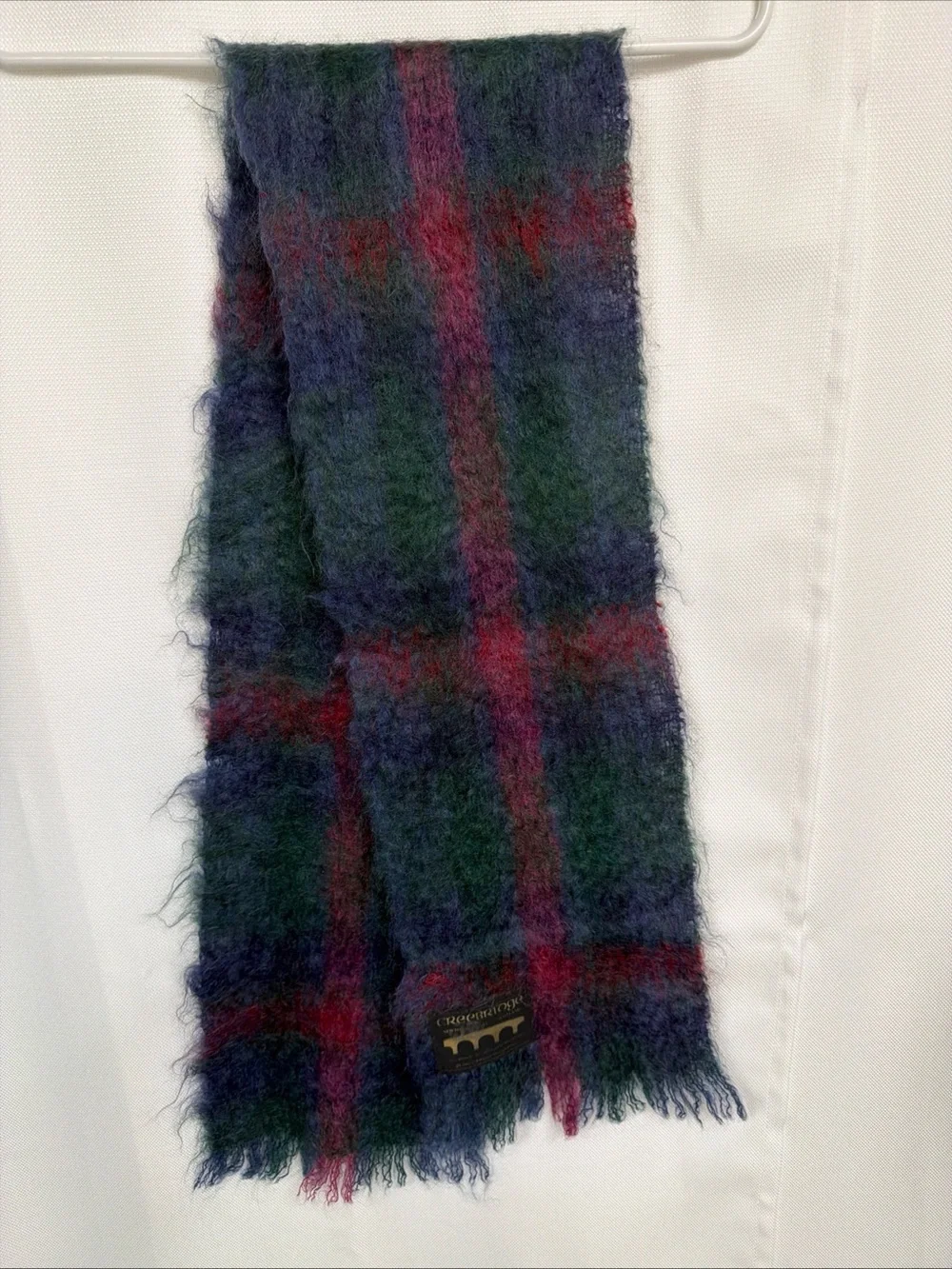 VTG  Creebridge Classic Scotland High Quality Fluffy Mohair Tartan Plaid Scarf